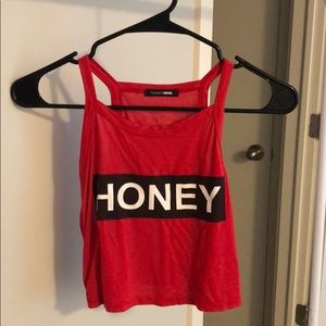 Sweet As Honey Crop Top - Red